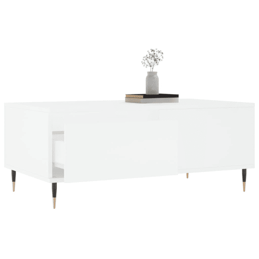 Mesa de Centro, Mesa baixa, 90x50x36,5 cm derivados de madeira branco