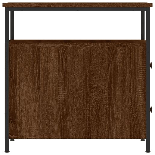 Soluna Home - Mesas de cabeceira Madeira trabalhada e ferro 2 piezas 30 x 60 x 60 cm