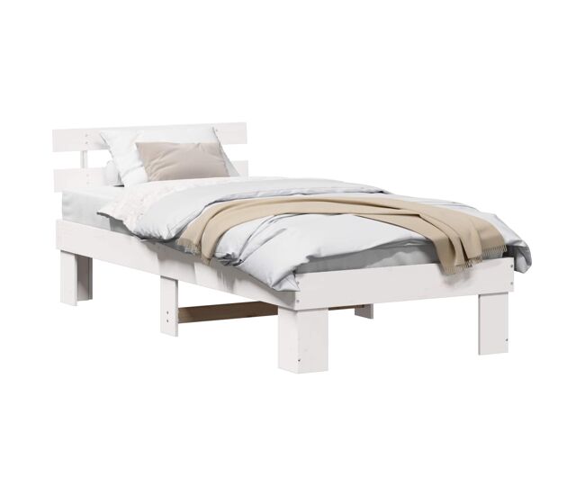 Estructura de cama individual para adultos - 90 x 190 cm madera de pino macizo