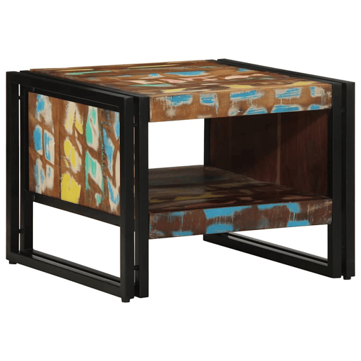 Mesa de Centro, Mesa baixa, multicor 50x50x38 cm madeira maciça recuperada Mesa de Centro, Mesa baixa, multicor 50x50x38 cm madeira maciça recuperada