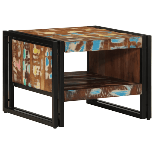 Mesa de Centro, Mesa baixa, multicor 50x50x38 cm madeira maciça recuperada Mesa de Centro, Mesa baixa, multicor 50x50x38 cm madeira maciça recuperada