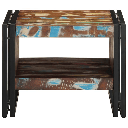 Mesa de Centro, Mesa baixa, multicor 50x50x38 cm madeira maciça recuperada Mesa de Centro, Mesa baixa, multicor 50x50x38 cm madeira maciça recuperada