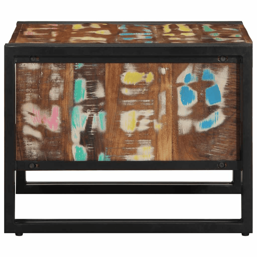 Mesa de Centro, Mesa baixa, multicor 50x50x38 cm madeira maciça recuperada Mesa de Centro, Mesa baixa, multicor 50x50x38 cm madeira maciça recuperada