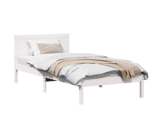 Estructura de cama individual para adultos - 90 x 190 cm madera maciza de pino