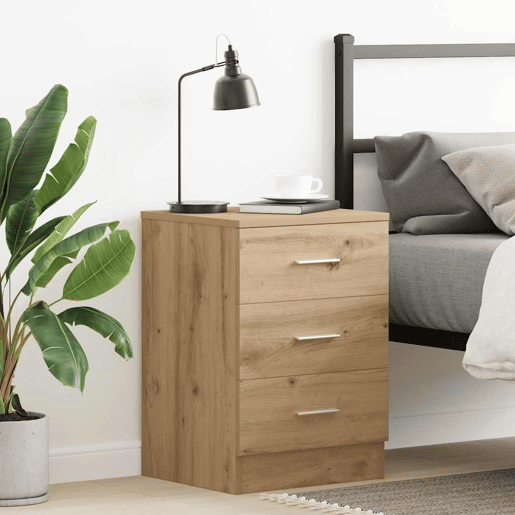 Soluna Home - Mesitas De Noche Madera Madera Clara 38 x 35 x 55 cm