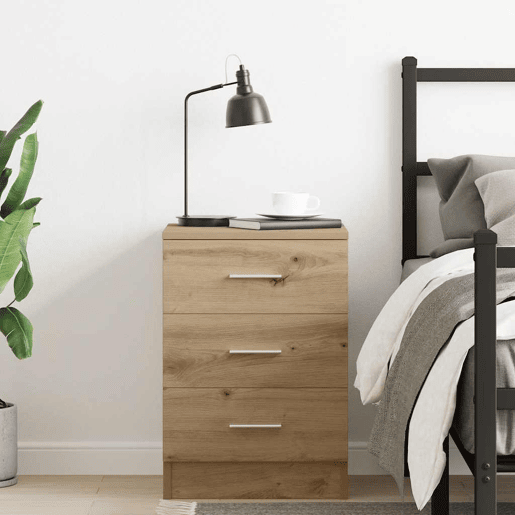 Soluna Home - Mesitas De Noche Madera Madera Clara 38 x 35 x 55 cm