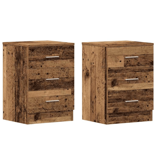 Soluna Home - Mesas de cabeceira Madeira 2 piezas 38 x 35 x 55 cm