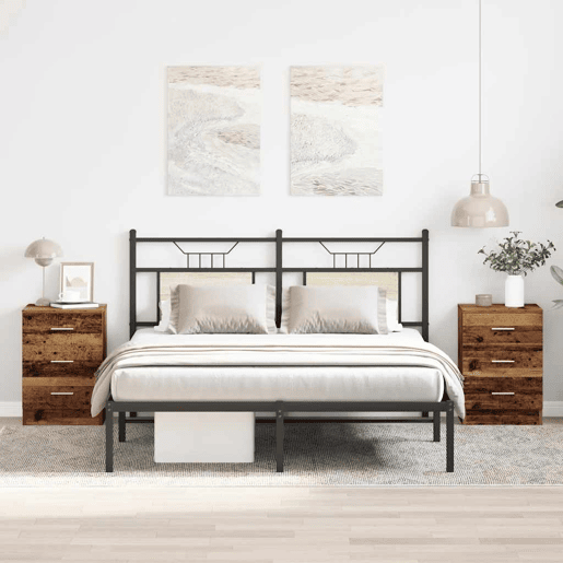 Soluna Home - Mesas de cabeceira Madeira 2 piezas 38 x 35 x 55 cm