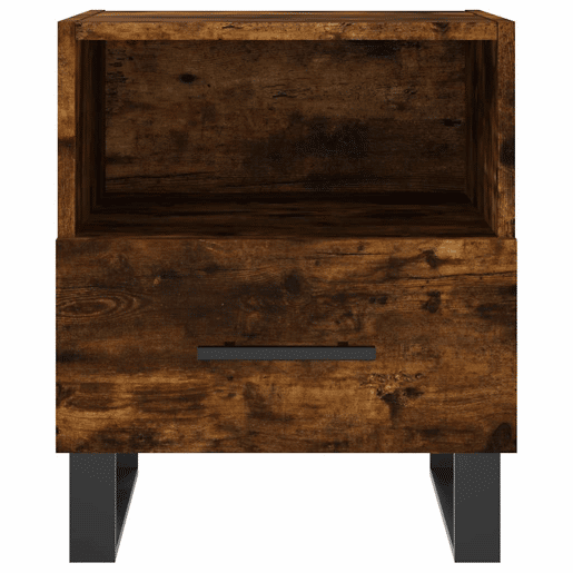 Soluna Home - Mesas de cabeceira Madeira trabalhada e ferro 2 piezas 40 x 35 x 47,5 cm