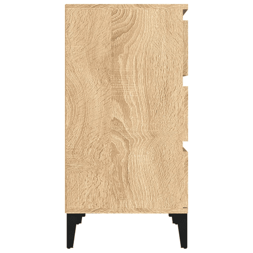 Soluna Home - Mesas de cabeceira Madeira trabalhada e metal 40 x 35 x 70 cm