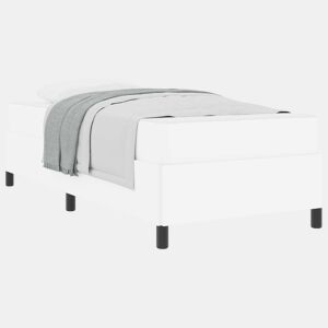Estrutura de cama de solteiro para adultos com colchão Branco 90 x 190 cm tecido