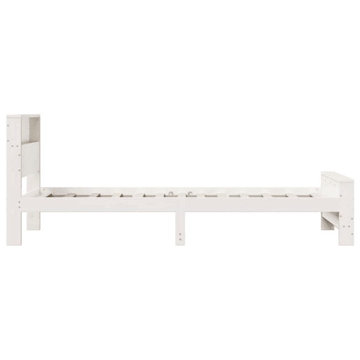 Estrutura de cama de solteiro para adultos - Branco 80 x 200 cm Madeira processada