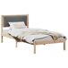 Estructura de cama individual para adultos Estructura de cama individual para adultos Gris Oscuro/ Madera