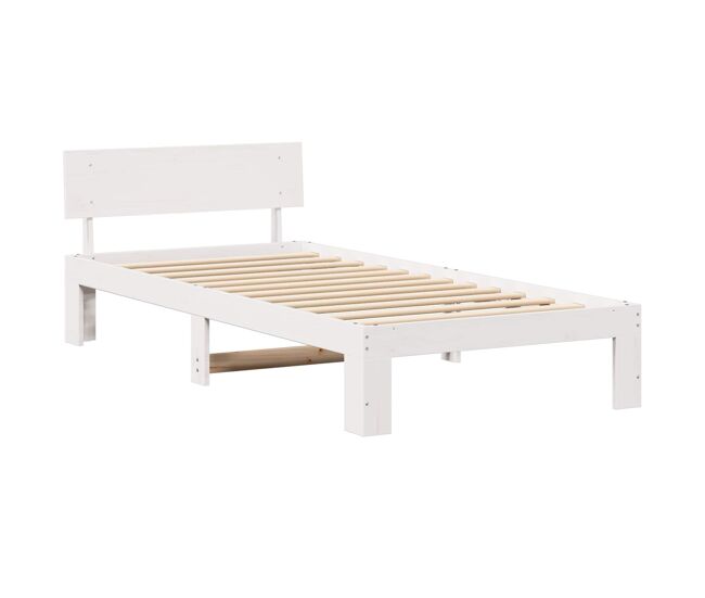 Estructura de cama individual para adultos - 90 x 200 cm madera de pino macizo