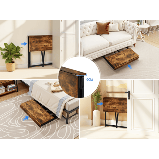 MEUBLES COSY Conjunto de Secretária e Cadeira de Escritório Jogo de Mesa de Computador Dobrável Industrial com Rodas e Cadeira Giratória Ajustável em Altura de Veludo Cotelê Verde