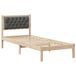 Estructura de cama individual para adultos Estructura de cama individual para adultos Gris Oscuro/ Madera