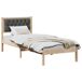 Estructura de cama individual para adultos Estructura de cama individual para adultos Gris Oscuro/ Madera