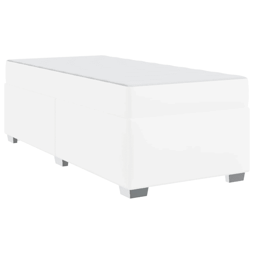 Estrutura de cama de solteiro para adultos com colchão - Branco 100 x 200 cm tecido