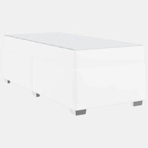 Estrutura de cama de solteiro para adultos com colchão - Branco 100 x 200 cm tecido
