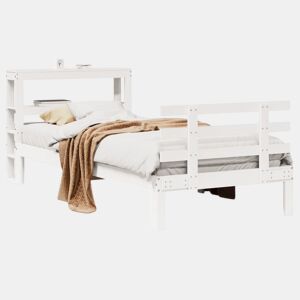 Estrutura de cama de solteiro para adultos c cabeceira 75x190 cm pinho maciço