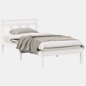 Estrutura de cama de solteiro para adultos - Branco 100 x 200 cm