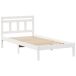 Estructura de cama individual para adultos Estructura de cama individual para adultos Blanco