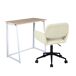 Conjunto Escritorio Plegable MDF y Silla Giratoria 360° en Pana 80x61 Conjunto Escritorio Plegable MDF y Silla Giratoria 360° en Pana 80x61 Beige
