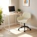 Conjunto Escritorio Plegable MDF y Silla Giratoria 360° en Pana 80x61 Conjunto Escritorio Plegable MDF y Silla Giratoria 360° en Pana 80x61 Beige