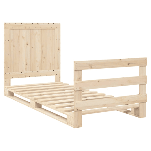 Estrutura de cama de solteiro para adultos com cabeceira 90x200 cm pinho maciço Estrutura de cama de solteiro para adultos com cabeceira 90x200 cm pinho maciço