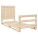 Estructura de cama individual para adultos Estructura de cama individual para adultos Natural