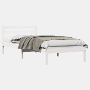 Estrutura da Cama com cabeceira Branco 225,5 x 105,5 x 69,5 cm