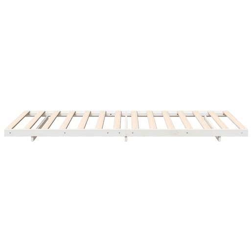 Estrutura de cama de chão simples e minimalista - Branco 90 x 210 cm