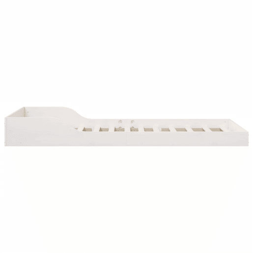 Estrutura de cama de solteiro para adultos - Branco 90 x 200 cm Madeira de Pinheiro Sólida