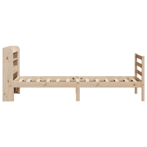 Estrutura de cama de solteiro para adultos com cabeceira 100x200cm pinho maciço Estrutura de cama de solteiro para adultos com cabeceira 100x200cm pinho maciço