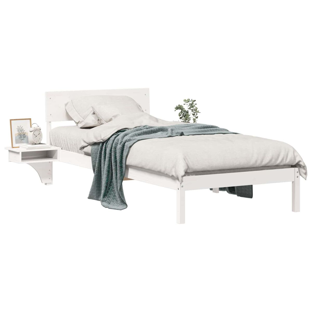 Estructura de cama individual para adultos - 90 x 190 cm madera de pino macizo
