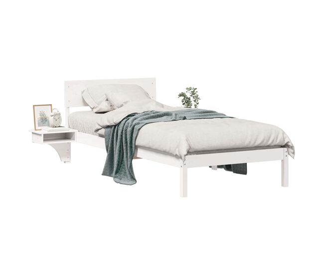 Estructura de cama individual para adultos - 90 x 190 cm madera de pino macizo