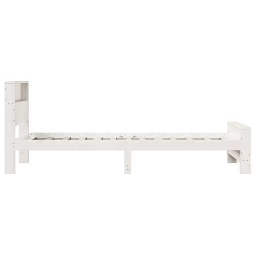 Estrutura de cama de solteiro para adultos - Branco 100 x 200 cm Madeira processada