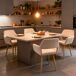 Pack de 4 Sillas de Comedor Ergonómicas con Reposabrazos Pack de 4 Sillas de Comedor Ergonómicas con Reposabrazos Beige