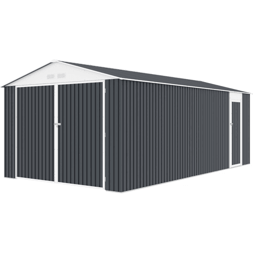 Garagem metálica Houston - 15,36 m² Com painel solar - Antracite