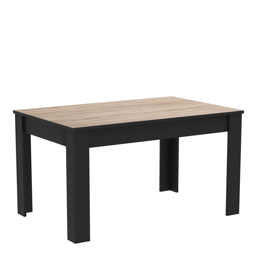 Mesa de comedor ebony, roble / negro , 138.4 x 90 x 77.1 cm, mesa comedor pequeña