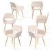Pack de 6 Sillas de Comedor Ergonómicas con Reposabrazos Pack de 6 Sillas de Comedor Ergonómicas con Reposabrazos Beige