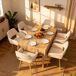 Pack de 6 Sillas de Comedor Ergonómicas con Reposabrazos Pack de 6 Sillas de Comedor Ergonómicas con Reposabrazos Beige