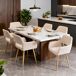 Pack de 6 Sillas de Comedor Ergonómicas con Reposabrazos Pack de 6 Sillas de Comedor Ergonómicas con Reposabrazos Beige