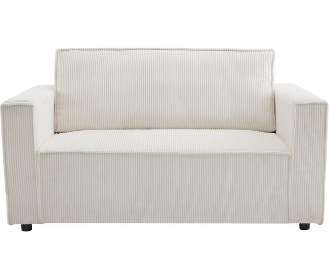 Sofá convertible recto de pana <<Grenelle>> - 2 asientos - Beige