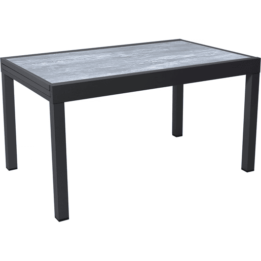 Mesa e cadeiras de jardim em alumínio extensível Lagos - 140280 x 90 x 76 cm - 10 lugares sentados - Cinzento claro