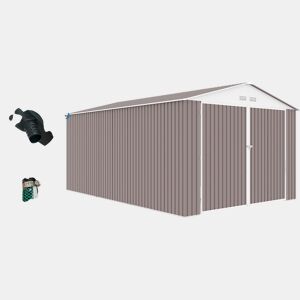 Garagem metálica evada - 15,36m² com calha