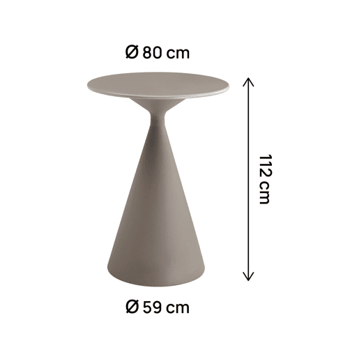 Mesa de jardim bistrô ?80 cm éora - Taupe Mesa de jardim bistrô ?80 cm éora - Taupe