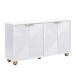 Aparador de 4 Puertas con Relieve y Estantes Ajustables Aparador de 4 Puertas con Relieve y Estantes Ajustables Blanco