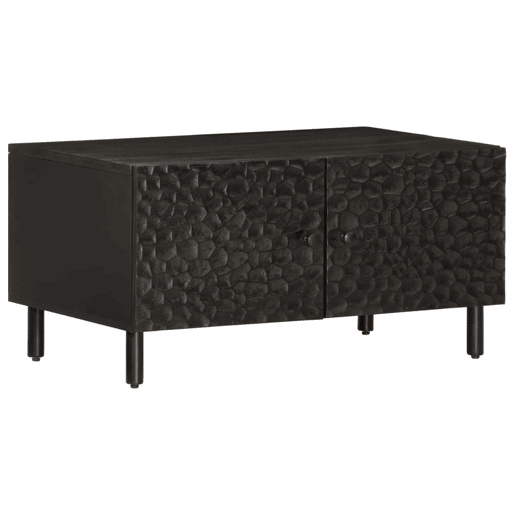 Mesa de Centro, Mesa baixa, 80x50x40 cm madeira de mangueira maciça preto Mesa de Centro, Mesa baixa, 80x50x40 cm madeira de mangueira maciça preto