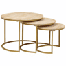3 pcs Mesas de Centro Empilháveis - Mesas baixas Castanho